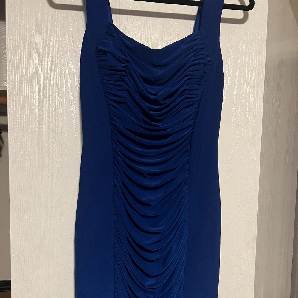 Womens Knee Length Blue Dress, Size 10